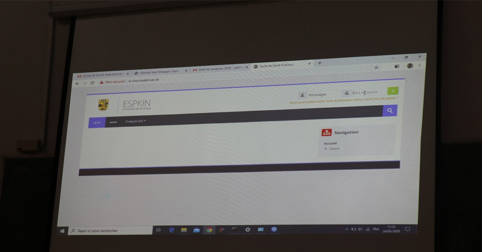 L’enseignement en ligne à l’ESPK désormais une réalité - Ecole de Santé ...